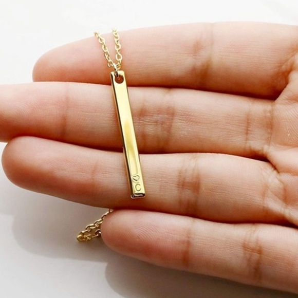 ⭐️MONOGRAMModBarPendant&EtchedHeartNecklace - Picture 2 of 6